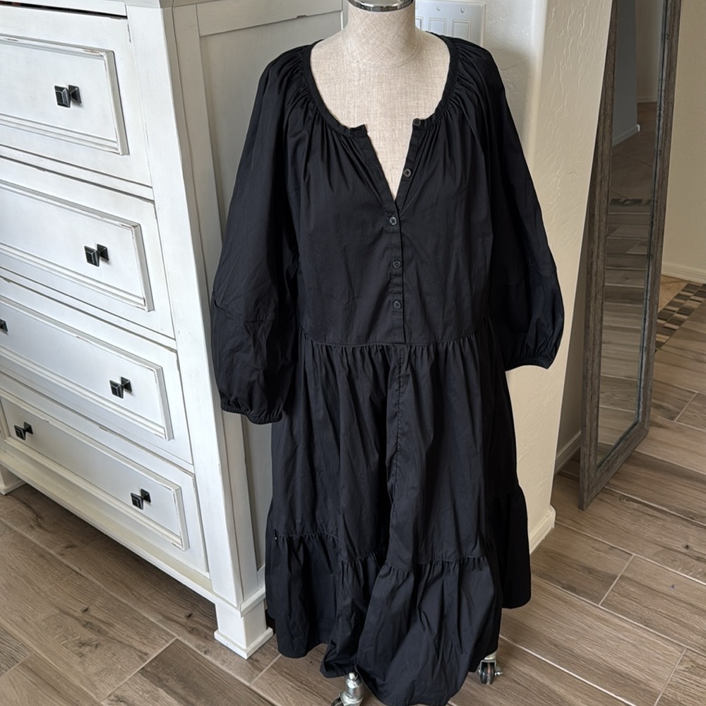 Chico's 2.5 (14) tiered midi dress